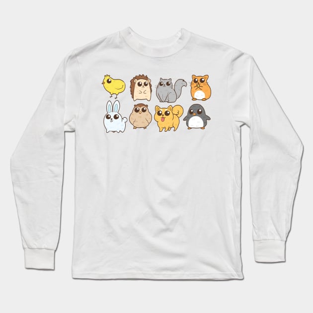 Baby Animals Long Sleeve T-Shirt by edwardecho